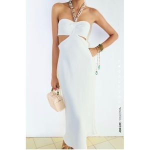 NWT ZARA Cut out chain dress